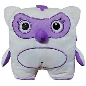 Inkoos Blingoo Purple & White Plush Owl 10" 2011 Bling It Color It Stamp It